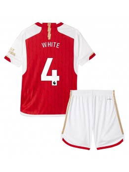 Billige Arsenal Ben White #4 Hjemmedraktsett Barn 2023-24 Kortermet (+ Korte bukser)